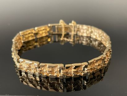 Bracelet gourmette en or 585°/ 00, 

L: 19...