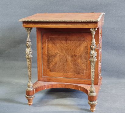 Bureau Davenport en placage de noyer et de...