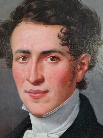 R de CALBIAC ( XIX°)

Portrait de jeune homme.

Huile...