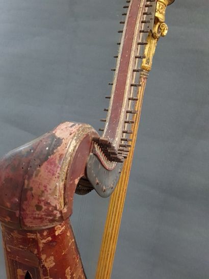 BRIMMEYR Mécanicien. Harpe en bois, cadre...
