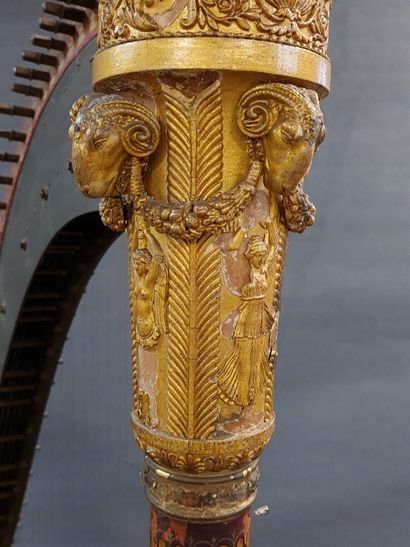 BRIMMEYR Mécanicien. Harpe en bois, cadre...