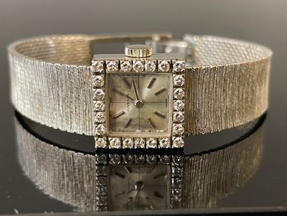 Montre bracelet en or gris 750°/ 00, cadran...