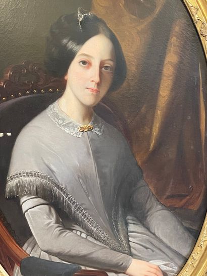 Ecole française XIX°

Portrait de jeune femme...