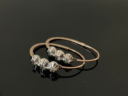 Paire de boucles d'oreille, dites poissardes,...