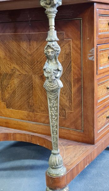Bureau Davenport en placage de noyer et de...