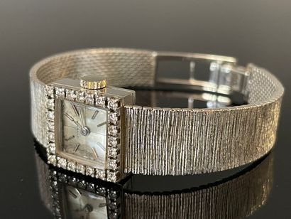 Montre bracelet en or gris 750°/ 00, cadran...