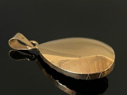 Pendentif or 750°/00 et grenat en poire.