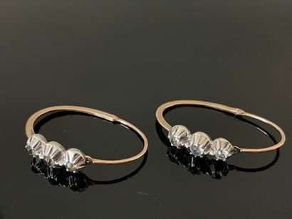 Paire de boucles d'oreille, dites poissardes,...