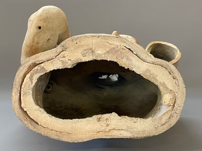 Sculpture contemporaine en grès:

Grand buste...