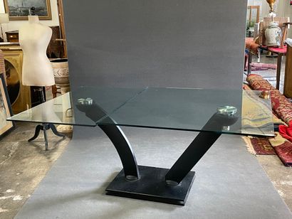 Roche Bobois 

Grande table plateau verre,...