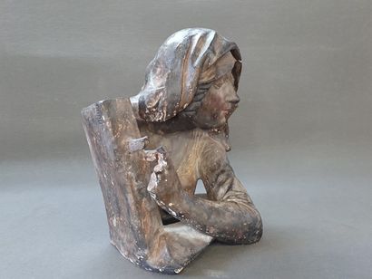 JEUNE FILLE DU MOYEN-AGE 

Sculpture en platre...