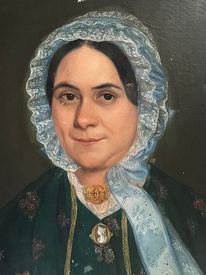 Ecole française XIX°

Portait de femme au...