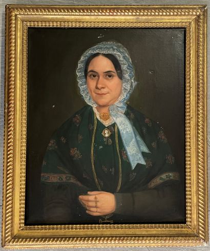 Ecole française XIX°

Portait de femme au...