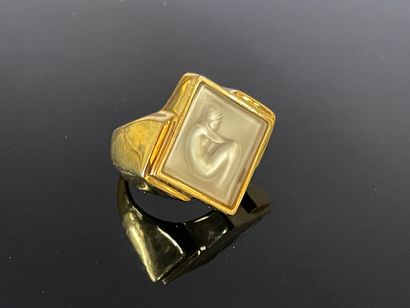 LALIQUE France:

Bague Ondine, bas relief...