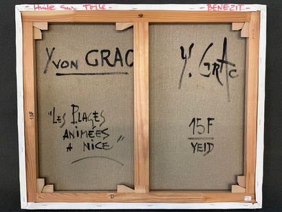 Yvon GRAC (1945)

Plages animées à Nice.

huile...