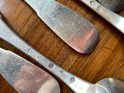 Serie de grands couverts en argent 925°/...