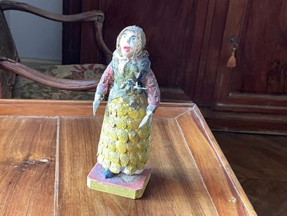 Statuette en coquillages dit 