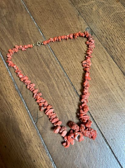 Collier de gorgone de couleur corail brut.

L:...