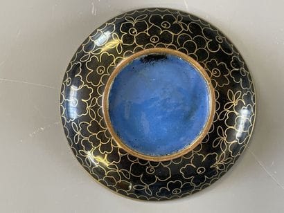 Service à thé asiatique en émaux cloisonnés...