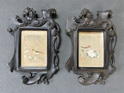 INDOCHINE fin XIX°

Deux cadres en bois exotique...