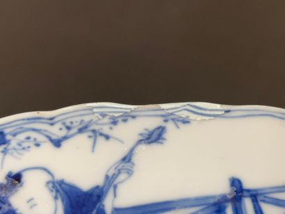 Deux coupes creuses en porcelaine de Chine.

H:...
