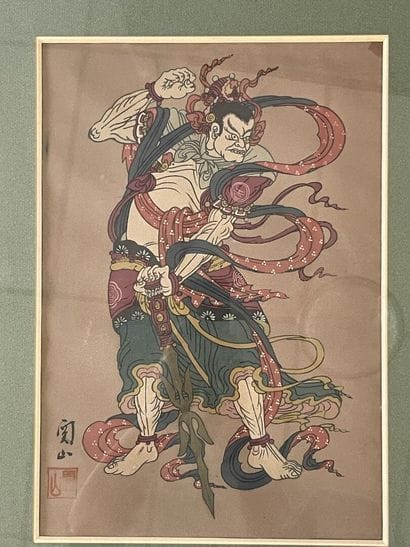 Deux peintures japonaises: personnages fantastiques.

38...