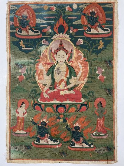 Tanka : Bouddha en prière.

Huile sur toile...