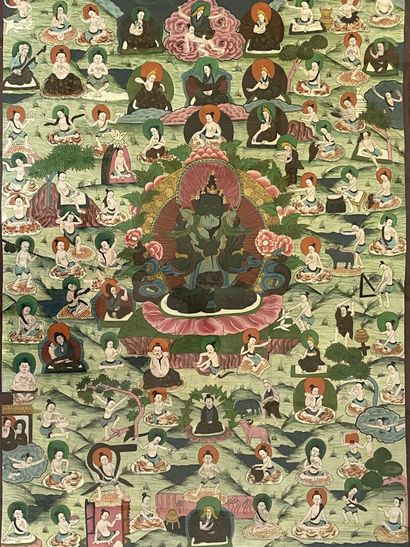 Tanka tibetain.

Peinture sur toile.

84...