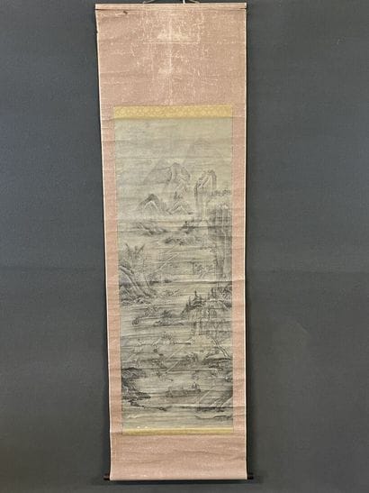 Rouleau asiatique peinture de paysagesur...