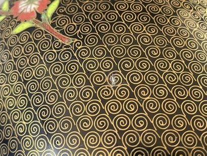 Paire de vases en émaux cloisonnés. 

H....