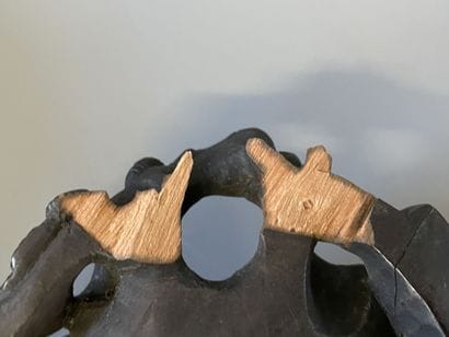 Huit socles en bois sculpté. 

H. : de 2,5...