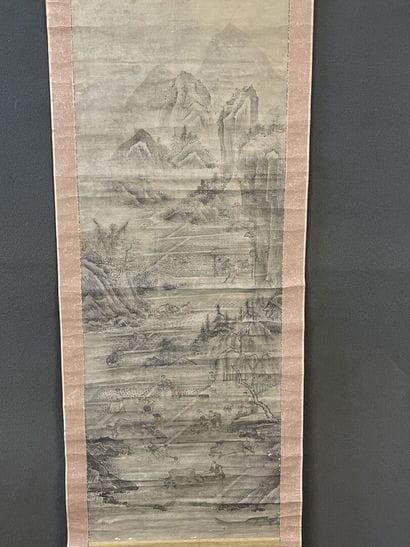 Rouleau asiatique peinture de paysagesur...
