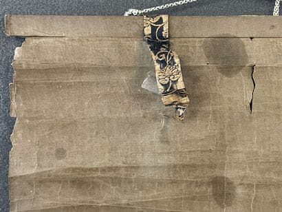Rouleau japonais, dignitaire, encre sur papier....