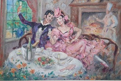 Marcel BLOCH (1882-1966)

Couple au restaurant.

huile...