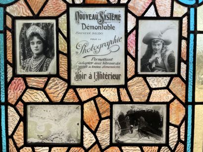Vitrail de démonstration du procédé photographique...