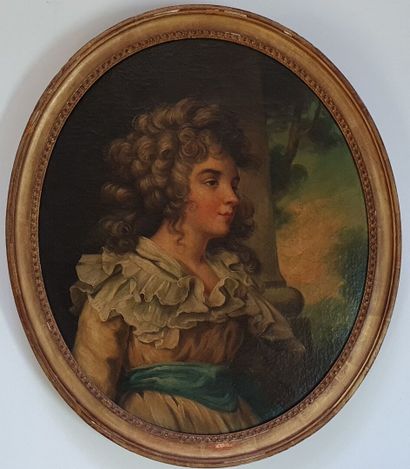 Ecole anglaise XIX° dans le gout du XVIII°

Portrait...
