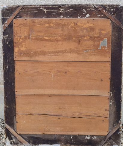 Cadre en bois et stuc doré, époque Régence,...