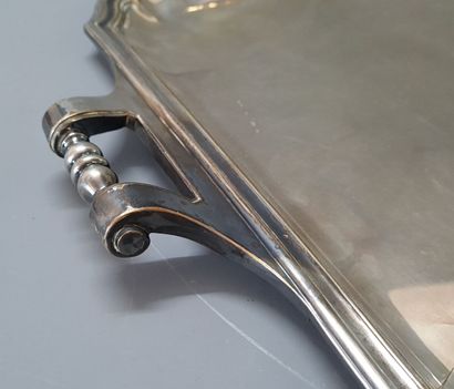Large silver plated serving tray.

86 x 56...