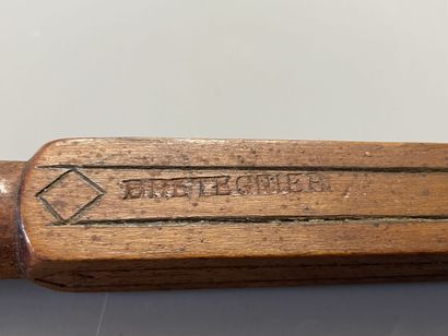 Rouet de salon en acajou, bois teinté et...