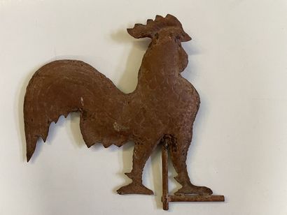 Coq girouette en fer martelé et peint.

XIX°....