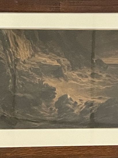 Ecole française XIX.

Tempete sur la falaise.

Dessin...