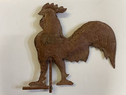 Coq girouette en fer martelé et peint.

XIX°....