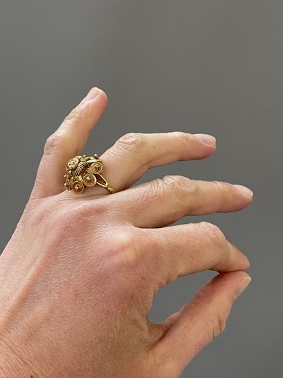 Gold filigree ring, 750°/00

TDD 54

weight...
