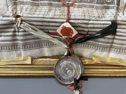 FRANC- MACONNERIE: grand diplome gravé de...