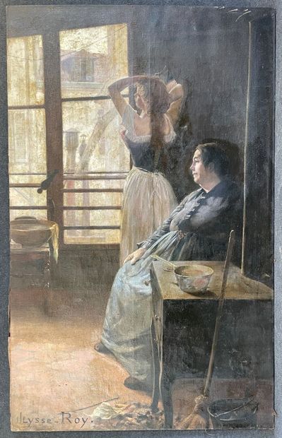 Ulysse ROY (XIX-XX) 

Femmes à la fenetre.

Grande...