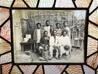 Vitrail de démonstration du procédé photographique...