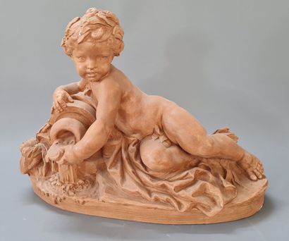 Putto à la source. 

Epreuve en terre cuite.

40...