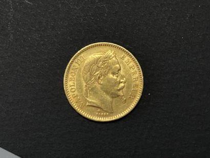 Pièce de 20 francs or Napoléon III 1864.