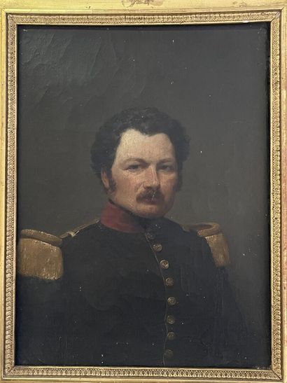 Ecole française milieu XIX

Portrait d'officier...