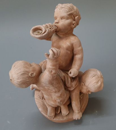 Terre cuite d'edition: Putti à la conque

Fausse...